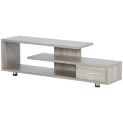 HOMCOM Modern TV Stand For TVs Up To 45", TV Cabinet With Storage Shelf And Drawer, Entertainment Center For Living Room Bedroom, Gray -Homcom GUEST 19abf44f ddaf 471b 9dc0 47c3d8c849ef