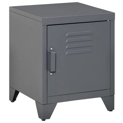 HOMCOM Industrial End Table, Living Room Side Table With Locker-Style Door And Adjustable Shelf 8 HOMCOM Industrial End Table, Living Room Side Table With Locker-Style Door And Adjustable Shelf - Image 8
