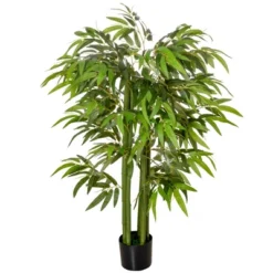 HOMCOM 4.5FT Artificial Bamboo Tree, Faux Decorative Plant In Nursery Pot For Indoor Or Outdoor Décor -Homcom GUEST 2163affd 6a09 4ac1 9820 fed56d78fef6