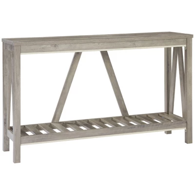HOMCOM Farmhouse Console Table With Storage Shelf, Rustic Sofa Table With Anti-tipper For Living Room Furniture, Bedroom And Entryway 7 HOMCOM Farmhouse Console Table With Storage Shelf, Rustic Sofa Table With Anti-tipper For Living Room Furniture, Bedroom And Entryway - Image 7