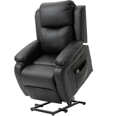 HOMCOM Living Room Power Lift Chair, PU Leather Electric Recliner Sofa Chair For Elderly With Remote Control 3 HOMCOM Living Room Power Lift Chair, PU Leather Electric Recliner Sofa Chair For Elderly With Remote Control - Image 3