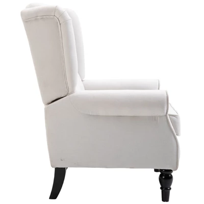 HOMCOM Button-Tufted Accent Chair With High Wingback, Rounded Cushioned Armrests And Thick Padded Seat 4 HOMCOM Button-Tufted Accent Chair With High Wingback, Rounded Cushioned Armrests And Thick Padded Seat - Image 4