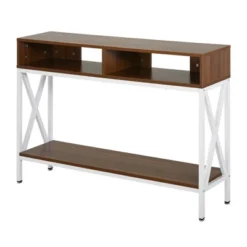 HOMCOM Industrial Style Entryway Console Table Desk With Shelf For Living Room, Or Bedroom -Homcom GUEST 4c6cf680 b559 4e0c 969a 3daf0a0a079e