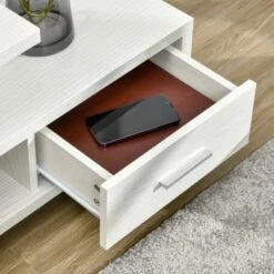HOMCOM Modern TV Stand For TVs Up To 45", TV Cabinet With Storage Shelf And Drawer, Entertainment Center For Living Room Bedroom, White -Homcom GUEST 4ed9c487 02a1 4b0f 8e33 1de37f23576e