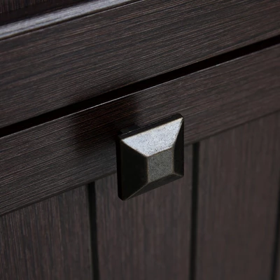 HOMCOM Retro Style 2-Drawer Lateral File Cabinet Chest With Hanging Bars, Wooden Documents Storage For Letter/Legal Size, Brown 6 HOMCOM Retro Style 2-Drawer Lateral File Cabinet Chest With Hanging Bars, Wooden Documents Storage For Letter/Legal Size, Brown - Image 6