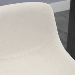 HOMCOM Adjustable Bar Stools Set Of 4, Swivel Bar Height Chairs Barstools Padded With Back For Kitchen, Counter, And Home Bar, Cream White -Homcom GUEST 6729e337 d99e 4dbf 9d04 bdbb6d3ee3c7