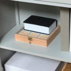 HOMCOM Kitchen Cabinet, Storage Cabinet, Sideboard Floor Accent Cabinet W/ 2 Glass Doors, Drawer, Adjustable Shelves For Living Room Entryway, Gray 9 HOMCOM Kitchen Cabinet, Storage Cabinet, Sideboard Floor Accent Cabinet W/ 2 Glass Doors, Drawer, Adjustable Shelves For Living Room Entryway, Gray -Homcom GUEST 777e30d7 dce7 4791 b158 4dfe679c4b71