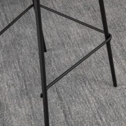 HOMCOM 29.5" Seat Height Bar Stools Set Of 2, Upholstered Bar Chairs, Armless Barstools With Back, Steel Legs, Gray -Homcom GUEST 7ad45259 cb9e 4b52 9673 1712e79e897c