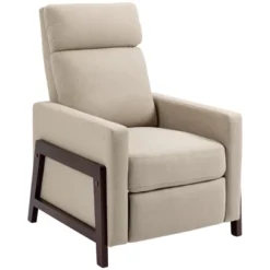 HOMCOM Manual Recliner Chair For Living Room Bedroom, Reclining Sofa Armchair With Footrest, Greige -Homcom GUEST 7de39522 b936 48d9 ad15 ef890d3fc689