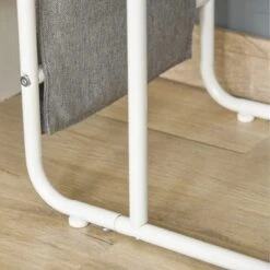 HOMCOM End Table, C-Shaped Side Table With Storage Bag For Living Room, Bedroom, White, Gray, Oak -Homcom GUEST 8e2b7975 ebd2 4534 b7f8 da03e1a9f033