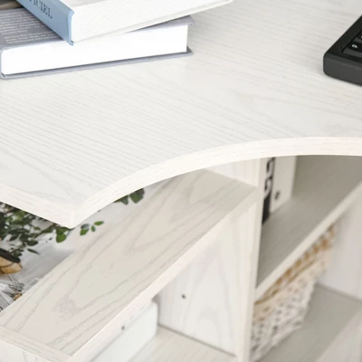 HOMCOM L-Shaped Corner Home Office Computer Desk, Study Table PC Workstation With Storage Shelf, Space Saving 5 HOMCOM L-Shaped Corner Home Office Computer Desk, Study Table PC Workstation With Storage Shelf, Space Saving - Image 5