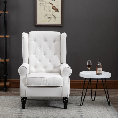 HOMCOM Button-Tufted Accent Chair With High Wingback, Rounded Cushioned Armrests And Thick Padded Seat 3 HOMCOM Button-Tufted Accent Chair With High Wingback, Rounded Cushioned Armrests And Thick Padded Seat - Image 3