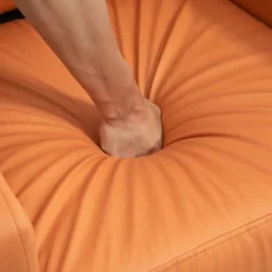 HOMCOM Manual Recliner Chair For Living Room Bedroom, Reclining Sofa Armchair With Footrest, Orange -Homcom GUEST a85bdbea 0579 4fb9 be0d f4a4fb25b833