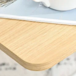 HOMCOM End Table, C-Shaped Side Table With Storage Bag For Living Room, Bedroom, White, Gray, Oak -Homcom GUEST ae32994d 6029 4124 bea8 35c9782ef907