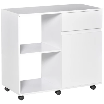 HOMCOM Filing Cabinet/Printer Stand With Open Storage Shelves, For Home Or Office Use, Including An Easy Drawer 6 HOMCOM Filing Cabinet/Printer Stand With Open Storage Shelves, For Home Or Office Use, Including An Easy Drawer - Image 6