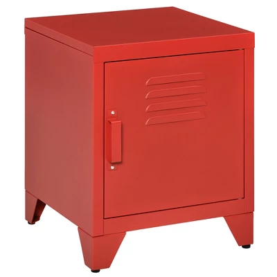 HOMCOM Industrial End Table, Living Room Side Table With Locker-Style Door And Adjustable Shelf 7 HOMCOM Industrial End Table, Living Room Side Table With Locker-Style Door And Adjustable Shelf - Image 7