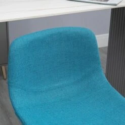 HOMCOM Adjustable Bar Stools Set Of 4, Swivel Bar Height Chairs Barstools Padded With Back For Kitchen, Counter, And Home Bar, Blue -Homcom GUEST c5f8621b ec3e 4177 8673 6c1b34592218