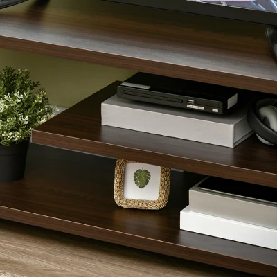 HOMCOM Modern TV Stand For TVs Up To 45", TV Cabinet With Storage Shelf And Drawer, Entertainment Center For Living Room Bedroom, Walnut 5 HOMCOM Modern TV Stand For TVs Up To 45", TV Cabinet With Storage Shelf And Drawer, Entertainment Center For Living Room Bedroom, Walnut - Image 5