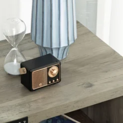 HOMCOM Farmhouse Side Table With 1 Drawer, 1 Open Shelf And Tabletop For Living Room, Set Of 2, Gray Oak 8 HOMCOM Farmhouse Side Table With 1 Drawer, 1 Open Shelf And Tabletop For Living Room, Set Of 2, Gray Oak -Homcom GUEST c8b23572 7d0c 4521 bd6e 863df43601c1