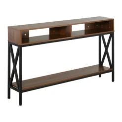 HOMCOM Industrial Style Entryway Console Table Desk With Shelf For Living Room, Or Bedroom -Homcom GUEST ca0c35a8 5d92 424c 85d6 18b5368f2f94