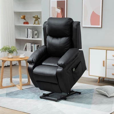 HOMCOM Living Room Power Lift Chair, PU Leather Electric Recliner Sofa Chair For Elderly With Remote Control 1 HOMCOM Living Room Power Lift Chair, PU Leather Electric Recliner Sofa Chair For Elderly With Remote Control