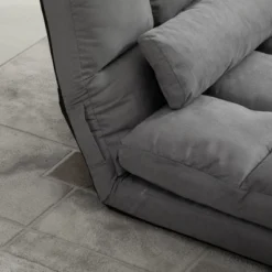 HOMCOM Convertible Floor Sofa Chair, Folding Couch Bed, Guest Chaise Lounge With 2 Pillows, Adjustable Backrest And Headrest 12 HOMCOM Convertible Floor Sofa Chair, Folding Couch Bed, Guest Chaise Lounge With 2 Pillows, Adjustable Backrest And Headrest -Homcom GUEST db19ed08 552c 4b35 bc6a bedee43aa74e