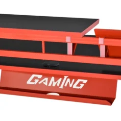 HOMCOM 53" Gaming Desk, Racing Computer Desk With Monitor Shelf, Gamepad Rack, Cup Holder, Headphone Hook, And Cable Basket, Red 8 HOMCOM 53" Gaming Desk, Racing Computer Desk With Monitor Shelf, Gamepad Rack, Cup Holder, Headphone Hook, And Cable Basket, Red -Homcom GUEST e6cf6712 5fbf 4d7a b64d e7521b298775