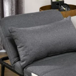 HOMCOM Ottoman Sofa Bed, 4-in-1 Multi-Function Folding Sleeper Chair Bed With Adjustable Backrest, Pillow, Side Pocket -Homcom GUEST f2b5de19 91df 4357 aa4b 8e620ef00206