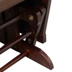 HOMCOM Nursery Glider Rocking Chair With Ottoman, Thick Padded Cushion Seating And Wood Base -Homcom GUEST fa7aa200 e1c5 4b2d b52c d765393c34d3