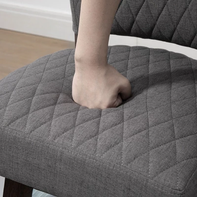 HOMCOM Swivel Bar Stools Set Of 2, Counter Height Barstools With Back, Rubber Wood Legs And Footrests, For Kitchen Dining Room Pub, Dark Gray 5 HOMCOM Swivel Bar Stools Set Of 2, Counter Height Barstools With Back, Rubber Wood Legs And Footrests, For Kitchen Dining Room Pub, Dark Gray - Image 5